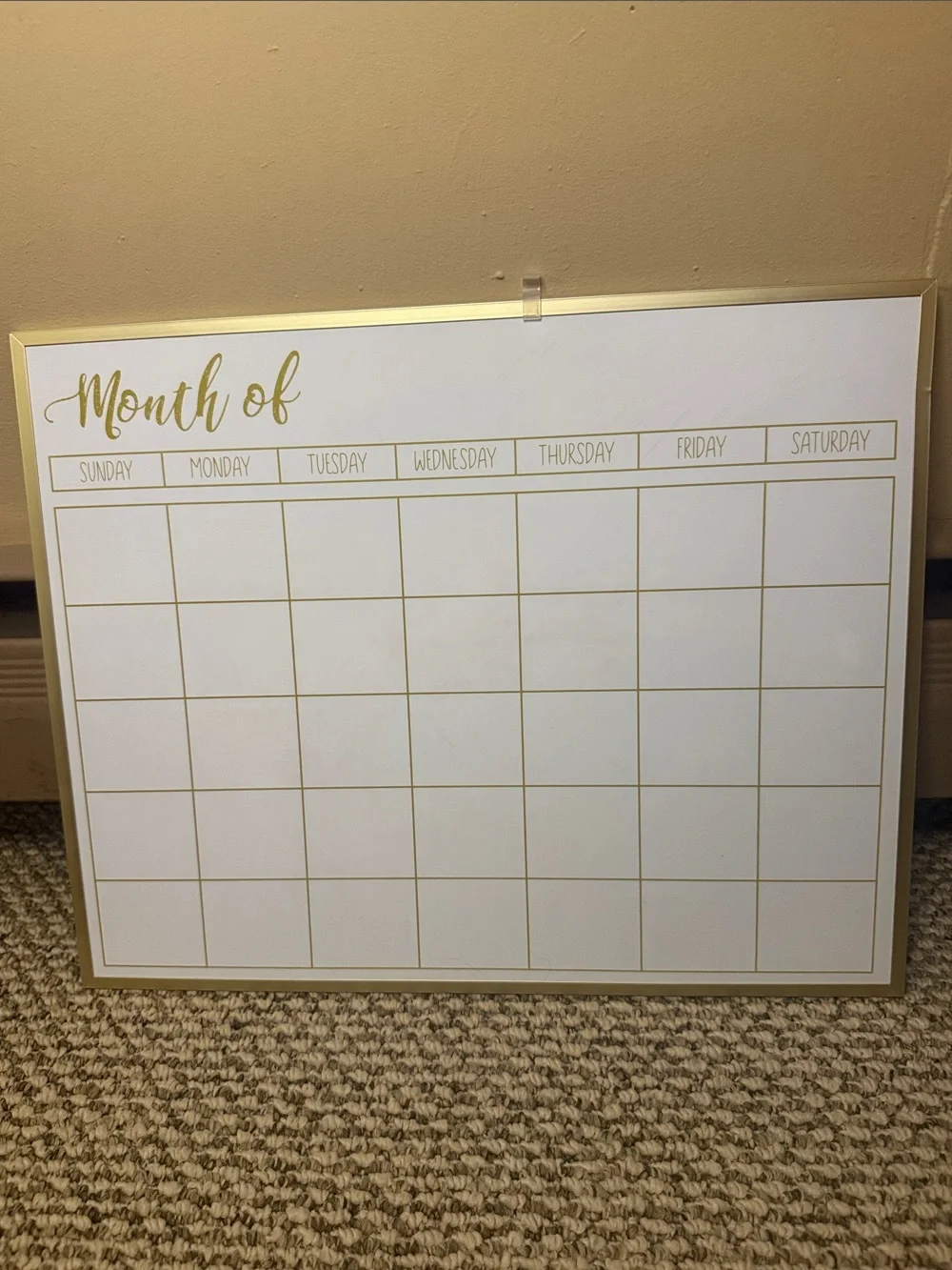 Hobby Lobby White & Gold Monthly Wall Calendar